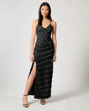 Tiger Satin & Lace Slip Dress