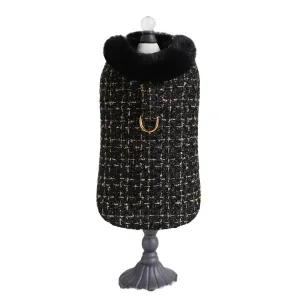 Tweed Dog Coat Black