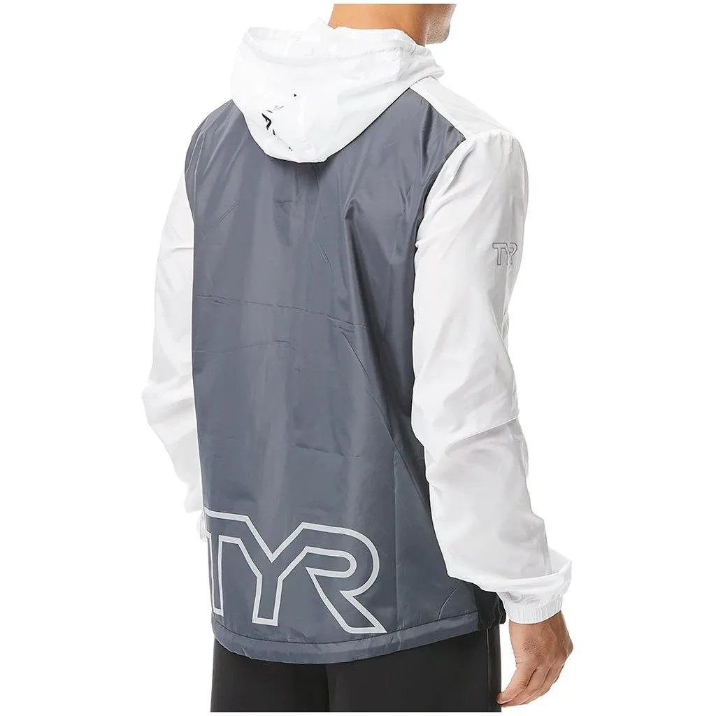 TYR Mens White Elite Windbreaker