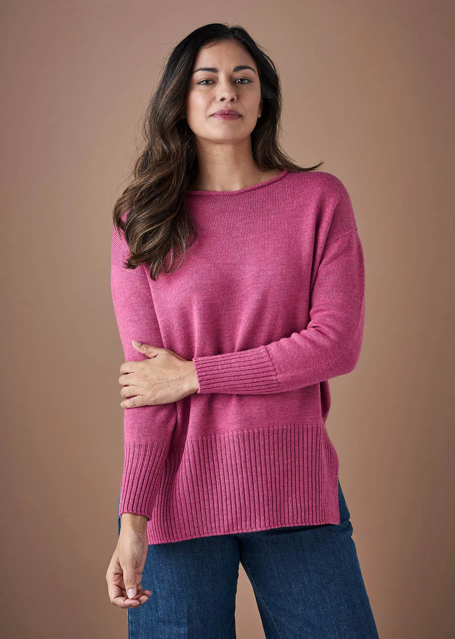 Uimi Hansel Crew Neck Jumper Raspberry