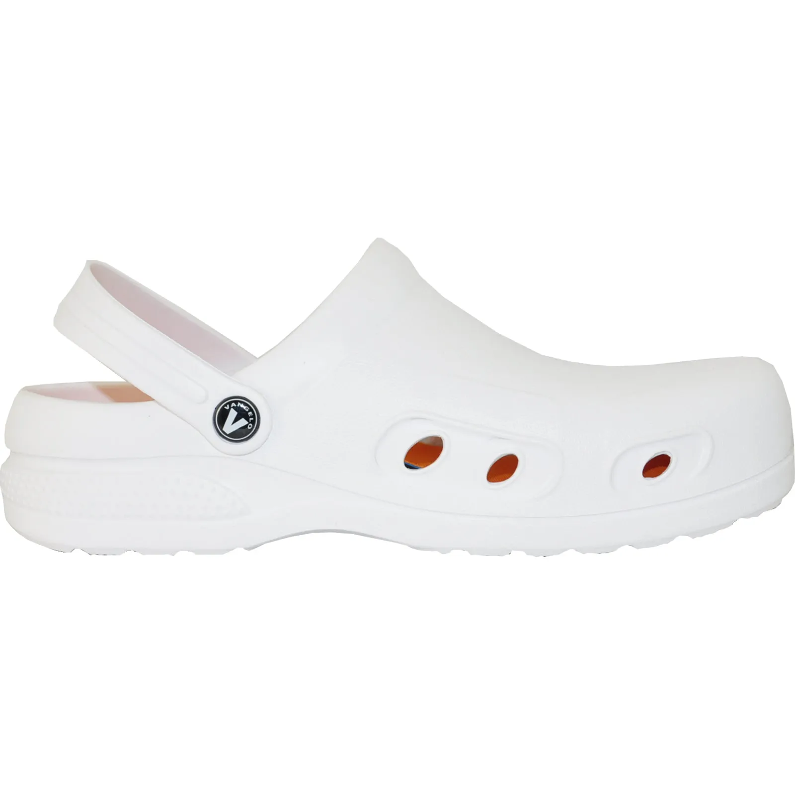 VANGELO Men Slip Resistant Clog RITZ White