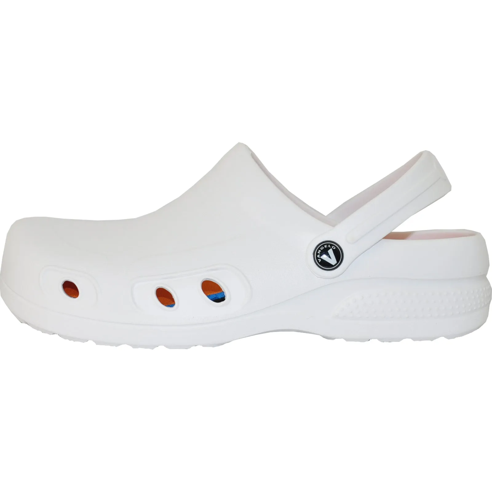 VANGELO Men Slip Resistant Clog RITZ White