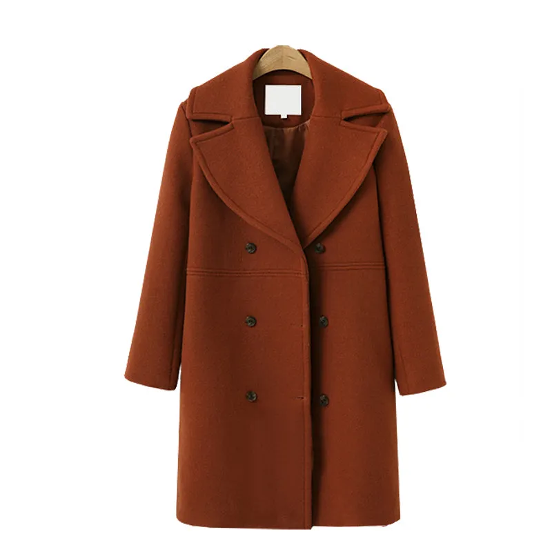 VenusFox Long Sleeve Blazer Wool Coat