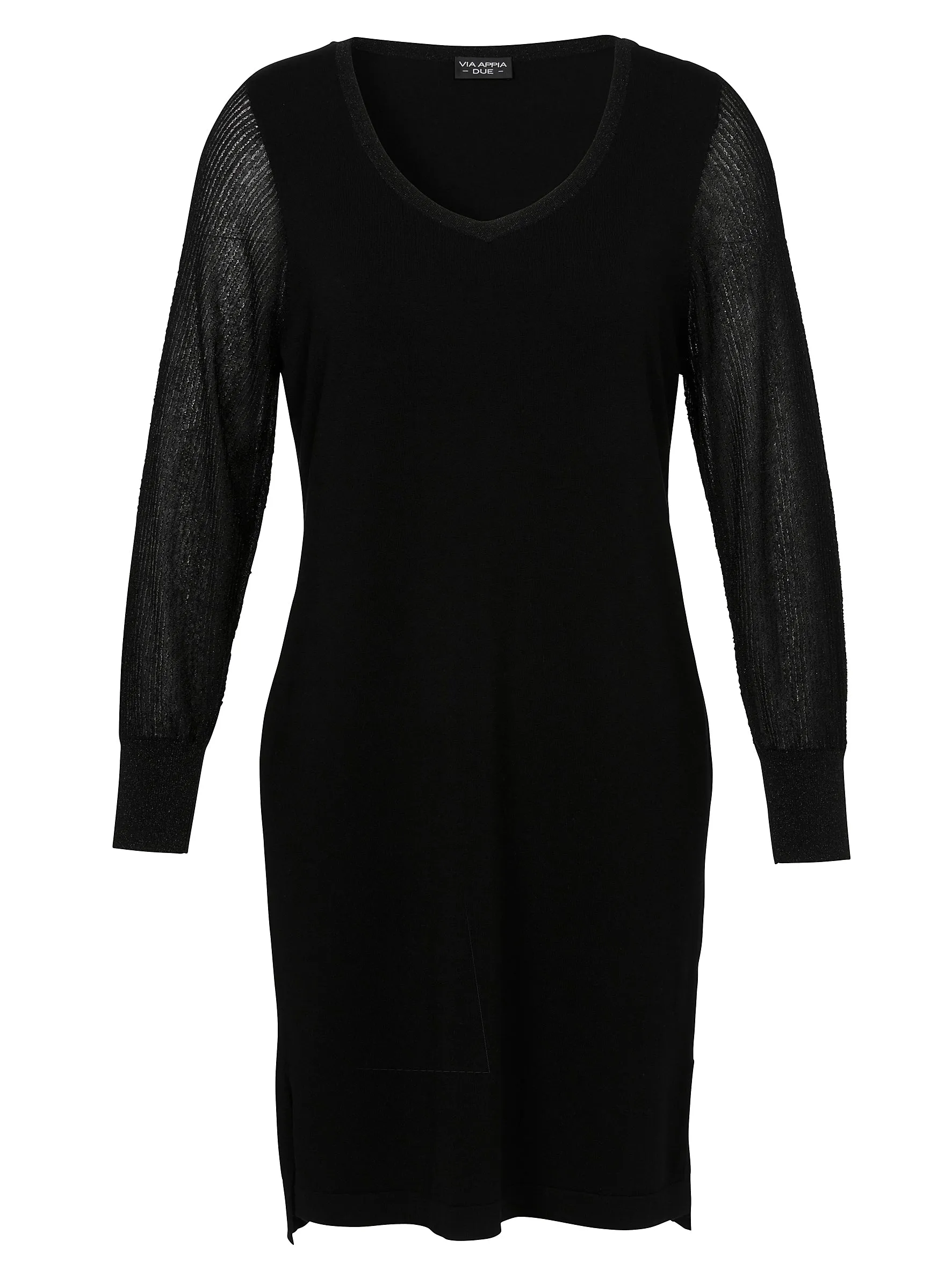 Via Appia Due Black Knit Dress