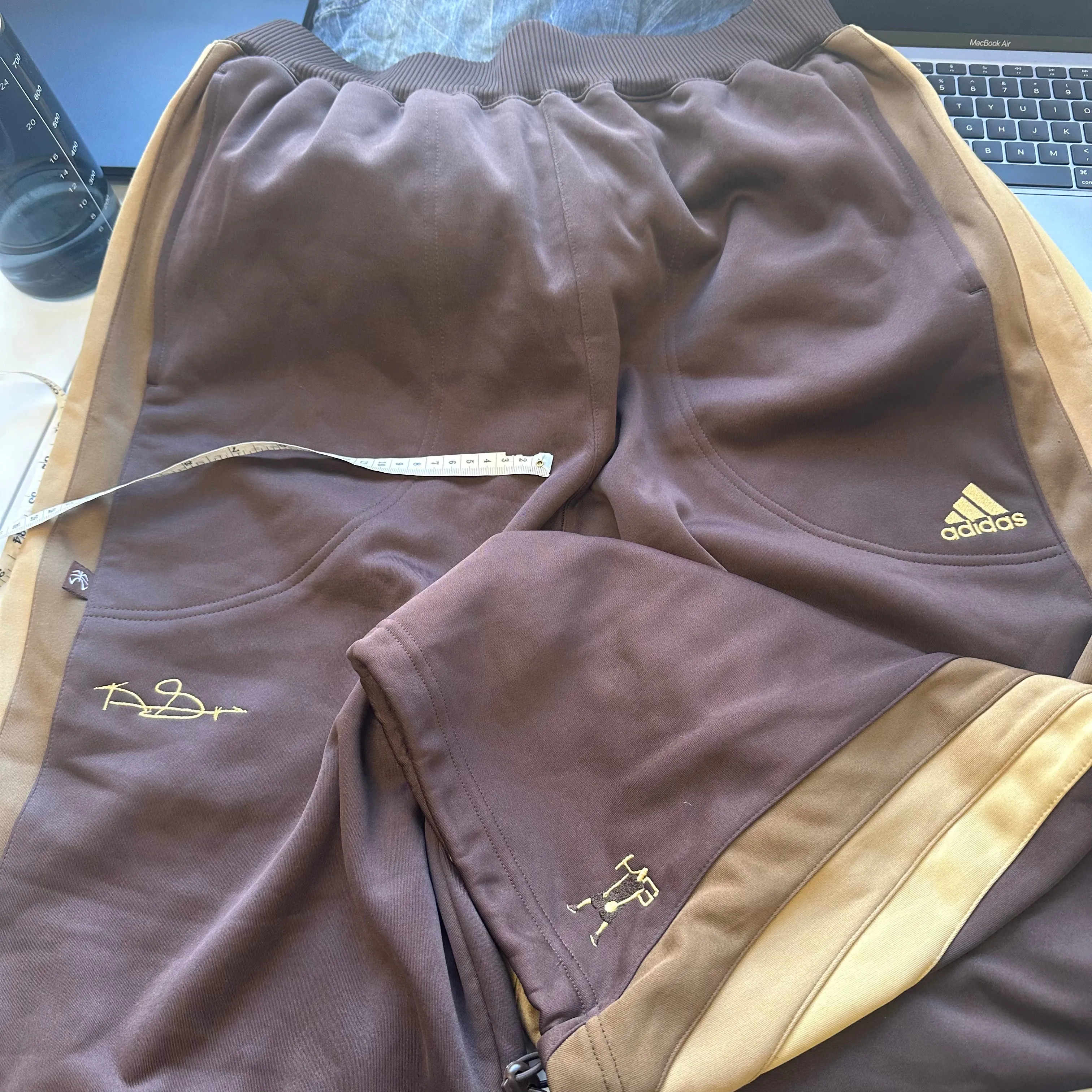 vintage brown & gold adidas joggers