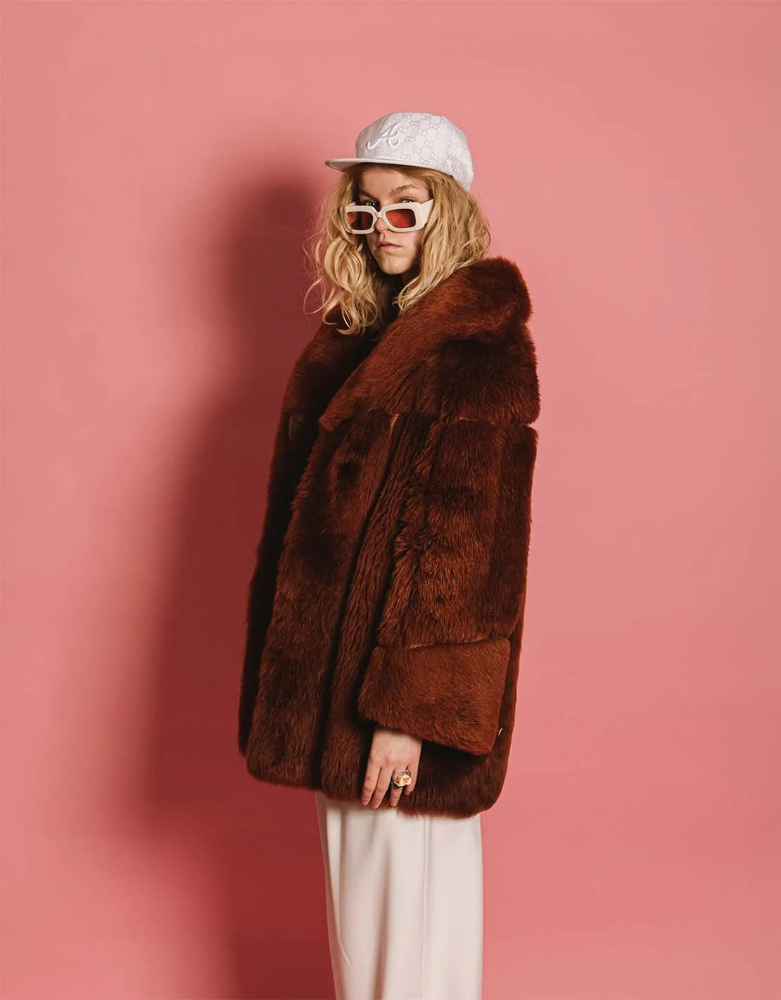 Vintage oversized faux fur coat