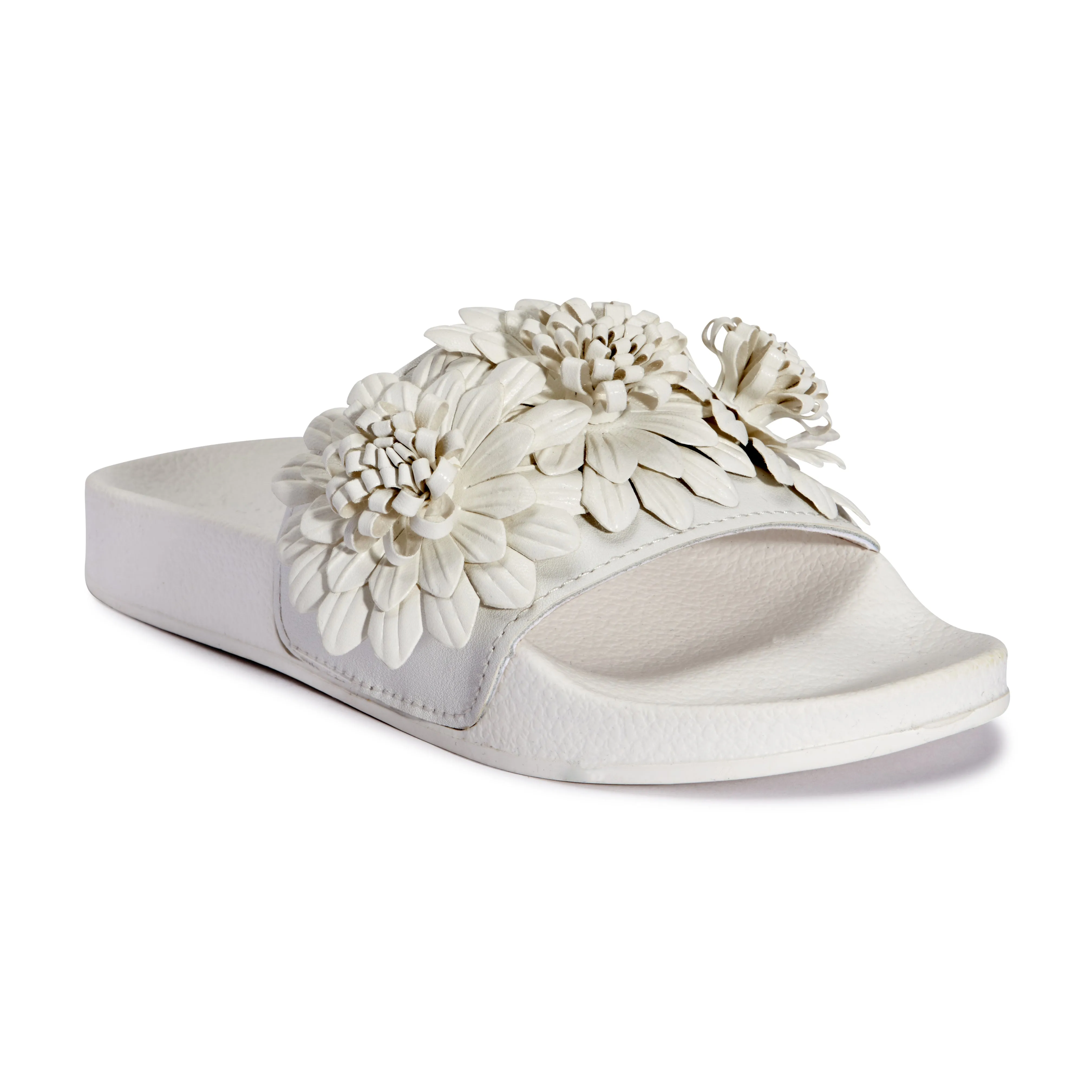 White Flower Flat Sliders