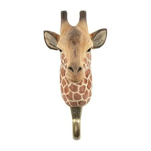 Wildlife Garden: Hook Hand Carved Giraffe