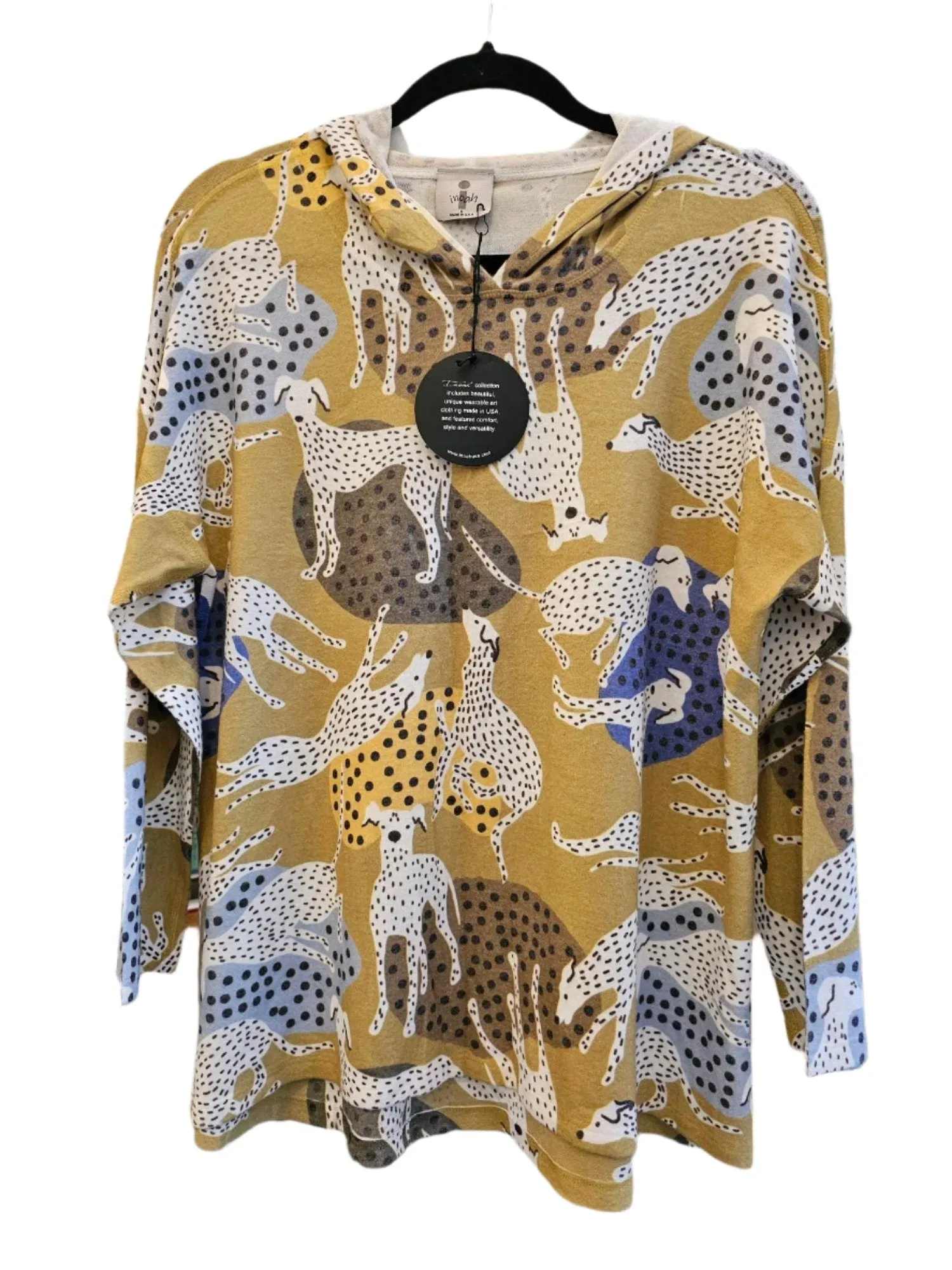 Women's Hooded Pullover Dalmation Print