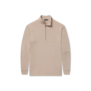 Woods Cross Brushed Quarter Zip - Taupe