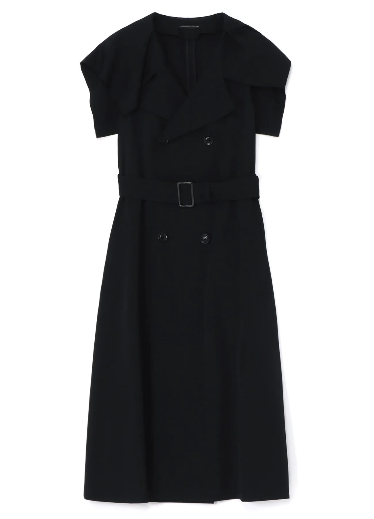 WOOL GABARDINE SAILOR COLLAR COAT