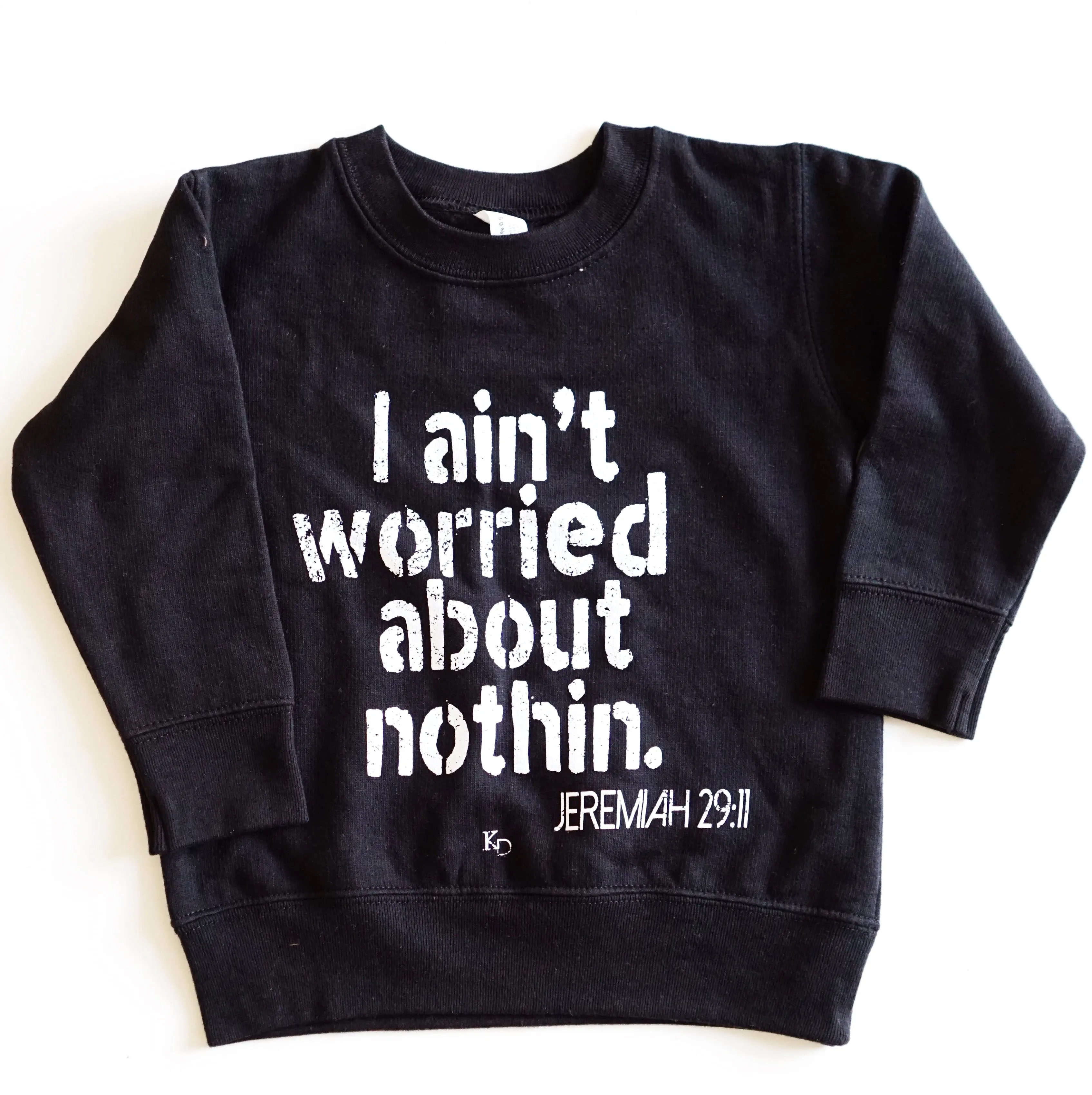 Youth and Adul Black I Ain't Worried About Nothin Jeremiah 29:11 Pullover