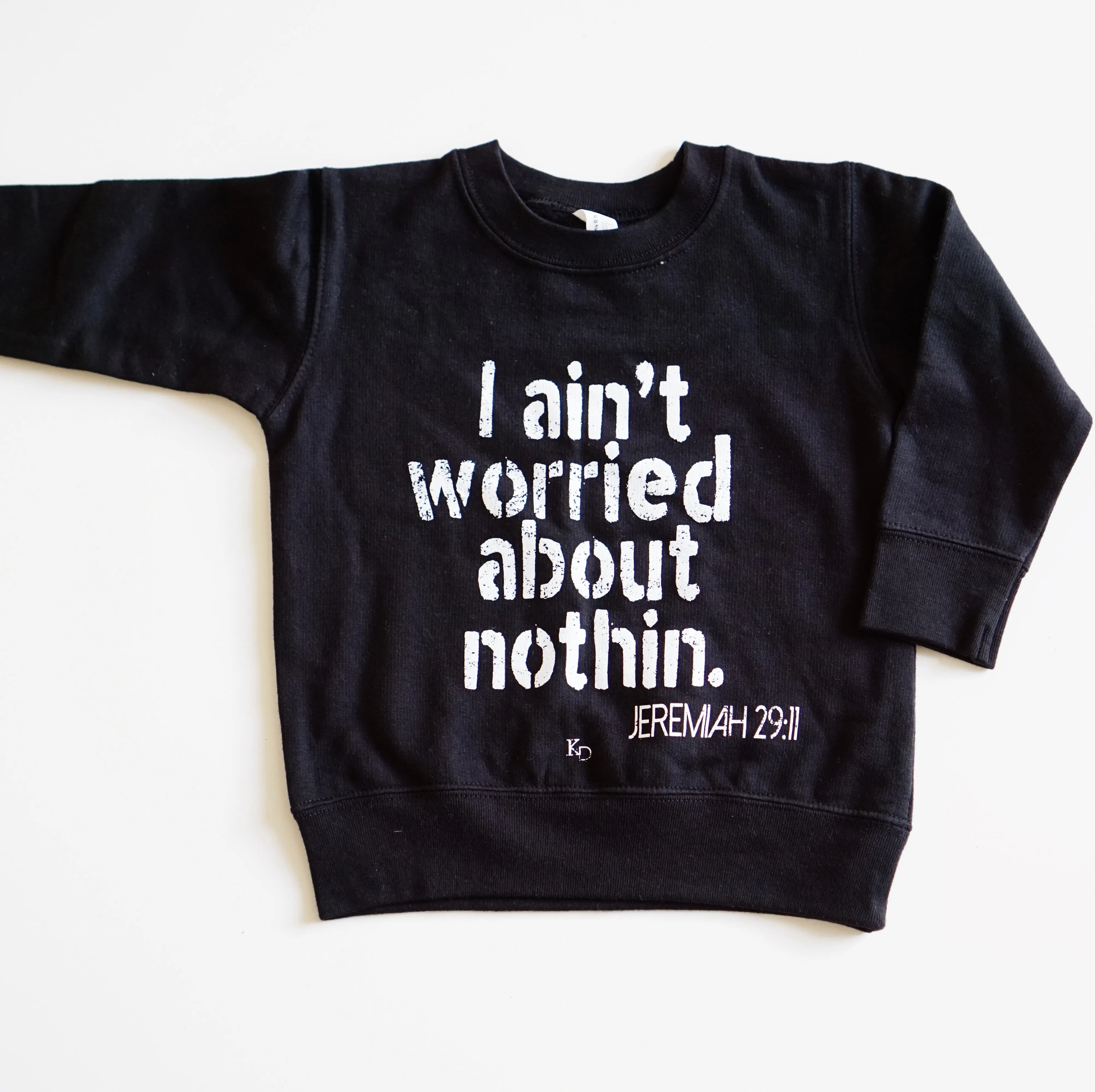 Youth and Adul Black I Ain't Worried About Nothin Jeremiah 29:11 Pullover